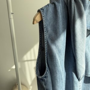 画像3: ●二の腕隠せるデニムシャツ【5/10 LIVEご紹介アイテム】●ケープデザインデニムシャツ