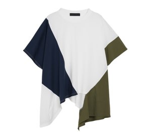 画像3: ●LLさん、3LさんもOK◎1枚でオシャレにきまる!【5/15 LIVEご紹介アイテム】●配色アシメデザイントップス＜予約/7上＞
