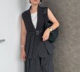 画像1: ●セットアップ可能【5/15 LIVEご紹介アイテム】●ピンストライプテーラードジレ＜予約/7上＞ (1)