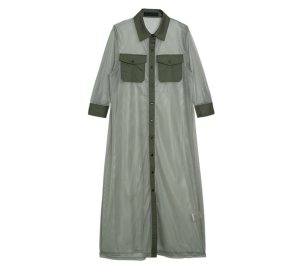 画像1: ●夏の羽織にもおすすめ◎【5/15 LIVEご紹介アイテム】●メッシュドッキングロングシャツ＜予約/7上＞