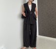 画像6: ●セットアップ可能【5/15 LIVEご紹介アイテム】●ピンストライプカシュクールワイドパンツ＜予約/7上＞
