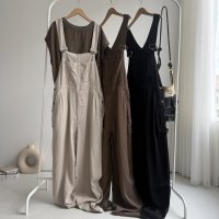 ●期間限定●◎おすすめテンセルシリーズ◎セットアップ可能【5/17 LIVEご紹介アイテム】●てろてろテンセルシリーズ◎サロペット（メーカー確認後取り寄せ）