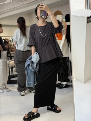 画像2: ●5/25までの期間限定受注●ご予約ポイント対象●【5/22 LIVEご紹介アイテム】ボリュームスリーブフレアトップス＜予約/8＞