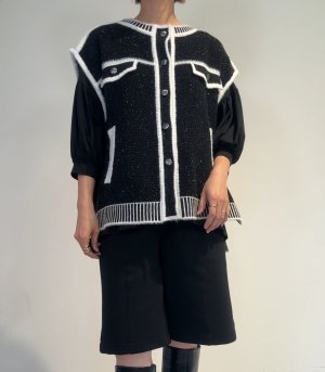 画像2: ●5/25までの期間限定受注●ご予約ポイント対象●【5/22 LIVEご紹介アイテム】パイピングニットベスト＜予約/10＞