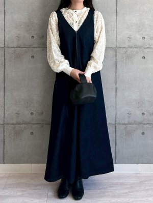 画像2: ●ご予約ポイント対象●【5/23 LIVEご紹介アイテム】Vネックデニムジャンスカ＜予約/8＞
