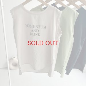 画像2: ●期間限定掲載●◎サラッと素材の大人のロゴシリーズ◎【5/30 LIVEご紹介アイテム】●大人のロゴシリーズ◎タンク（メーカー確認後取り寄せ）