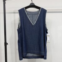 ●在庫限り●1日半のみの超短期販売●月曜朝9時まで●【6/6 LIVEご紹介アイテム】●フリンジデニムベスト