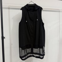 ●在庫限り●1日半のみの超短期販売●月曜朝9時まで●【6/6 LIVEご紹介アイテム】●シアー切替ロングフードベスト
