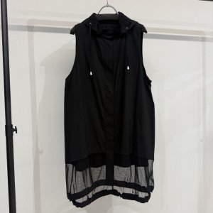 画像1: ●在庫限り●1日半のみの超短期販売●月曜朝9時まで●【6/6 LIVEご紹介アイテム】●シアー切替ロングフードベスト