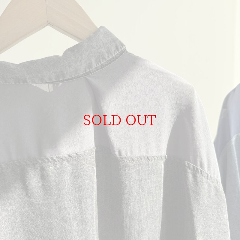 画像4: ●シアー切替●【6/10 LIVEご紹介アイテム】■シアー切替テンセルデニムシャツ (4)