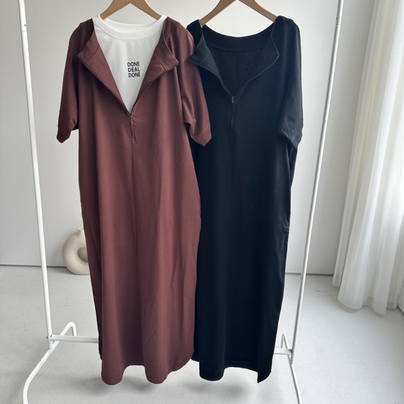 画像1: ●SALE●前後2WAY●UVカット/汗染み防止/吸水速乾●【7/8 LIVEアイテム】■2WAYジップワンピース (1)