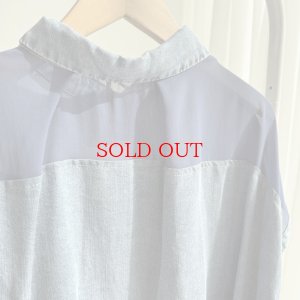 画像5: ●シアー切替●【6/10 LIVEご紹介アイテム】■シアー切替テンセルデニムシャツ