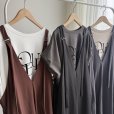 画像2: ●期間限定掲載●◎機能性◎機能性(接触冷感/撥水/防シワ/ストレッチ）シリーズ◎【6/14 LIVEご紹介アイテム】●高身長さんにもオススメ◎深Vジャンパースカート（メーカー確認後取り寄せ） (2)