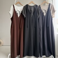 ●期間限定掲載●◎機能性◎機能性(接触冷感/撥水/防シワ/ストレッチ）シリーズ◎【6/14 LIVEご紹介アイテム】●高身長さんにもオススメ◎深Vジャンパースカート（メーカー確認後取り寄せ）