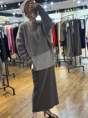 画像3: ●肩掛けしても可愛い!!デザイナーさんのこだわり詰まったニット●期間限定●ご予約ポイント対象【6/20 LIVEご紹介アイテム】ケーブルショートニット（ニット帽とセットアップ可能）＜予約/9-10＞