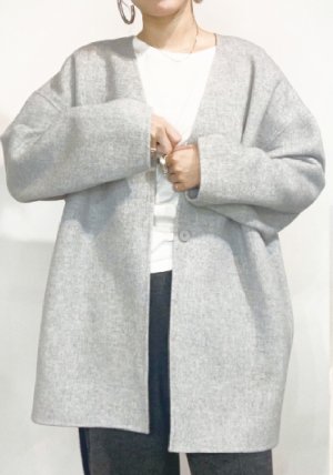 画像2: ●びっくりする位軽くて羽織りやすいウールコート◎●期間限定●ご予約ポイント対象【6/20 LIVEご紹介アイテム】ノーカラーウールコート＜予約/10＞