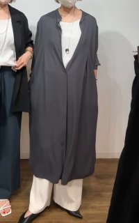 ●さらとろ素材で高見え◎●期間限定●ご予約ポイント対象【6/20 LIVEご紹介アイテム】さらとろシリーズロングシャツ（セットアップ可能）＜予約/9＞