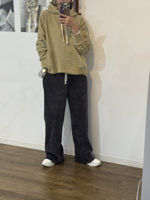 画像4: ●他にはない素材感でオシャレ感◎●期間限定●ご予約ポイント対象【6/20 LIVEご紹介アイテム】太リブコーデュロイストレートワイドパンツ（セットアップ可能）＜予約/9-10＞