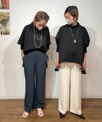 ●さらとろ素材で高見え◎●期間限定●ご予約ポイント対象【6/20 LIVEご紹介アイテム】さらとろシリーズワイドパンツ（セットアップ可能）＜予約/9＞