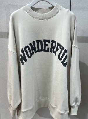 画像2: ●シルエットが可愛い◎裏起毛タイプ●期間限定●ご予約ポイント対象【6/20 LIVEご紹介アイテム】裏起毛オーバーWONDERFULロゴスエット（一部カラーはセットアップ可能）＜予約/9-10＞