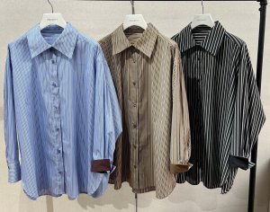 画像1: ●配色カフスがオシャレ●期間限定●ご予約ポイント対象【6/20 LIVEご紹介アイテム】配色カフスデザインシャツ＜予約/9＞