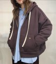 画像8: ●スカートやパンツともセットアップ可能●期間限定●ご予約ポイント対象【6/20 LIVEご紹介アイテム】裏起毛オーバーシルエットジップフーディ（セットアップ可能）＜予約/9-10＞
