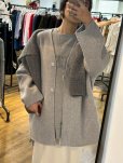画像4: ●びっくりする位軽くて羽織りやすいウールコート◎●期間限定●ご予約ポイント対象【6/20 LIVEご紹介アイテム】ノーカラーウールコート＜予約/10＞ (4)