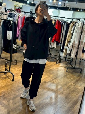 画像1: ●あったか裏起毛タイプ◎●期間限定●ご予約ポイント対象【6/20 LIVEご紹介アイテム】裏起毛ジョガーパンツ（セットアップ可能）＜予約/10＞