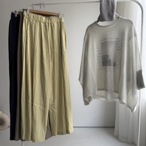 画像3: ●去年大人気だったシャラシャラボトムが新たなカラー展開で登場!!【6/24 LIVEご紹介アイテム】タックイージーパンツ