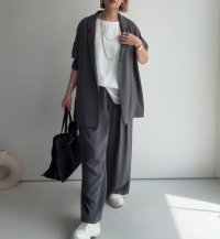 ●NEW COLOR●カーデライクシリーズの新型ボトム!!【LIVEご紹介アイテム】カーデライクシリーズ◎タックワイドパンツ（予約）