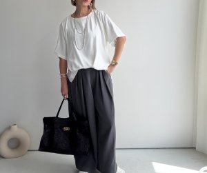 画像13: ●在庫限り●カーデライクシリーズの新型ボトム!!【LIVEご紹介アイテム】カーデライクシリーズ◎タックワイドパンツ