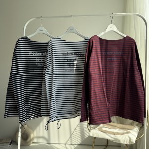 画像1: ●生産枠限り●期間限定掲載●【7/8ご紹介アイテム】ゆるっと大人ボーダーロゴT（前後着用可能）＜予約/7－8＞