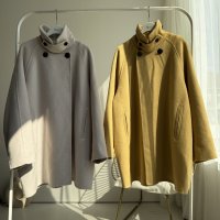 ●生産枠限り●期間限定掲載●【7/8ご紹介アイテム】ダブルフェイスアレンジネックコート＜予約/9-10＞