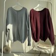 画像2: ●生産枠限り●期間限定掲載●【7/8ご紹介アイテム】前後2WAYニットブルゾン（プルオーバーとしても着用可能）「スカートとセットアップ可能」＜予約/8-9＞ (2)