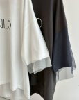 画像3: ●SALE●【LIVEご紹介アイテム】●チュール袖ロゴT (3)