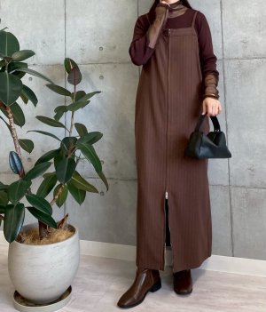 画像2: ●ご予約ポイント対象●期間限定掲載●【7/14 LIVEご紹介アイテム】大人シルエットピンストジャンパースカート＜予約/9-10＞