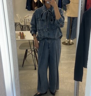 画像4: ●ご予約ポイント対象●期間限定掲載●【7/14 LIVEご紹介アイテム】タックデニムパンツ＜予約/9-10＞
