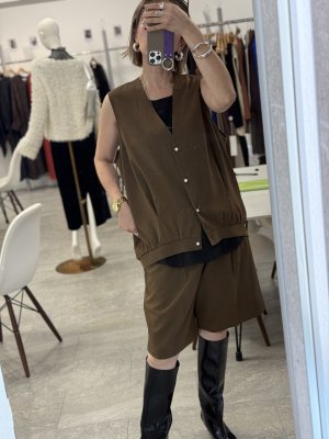 画像2: ●ご予約ポイント対象●期間限定掲載●【7/14 LIVEご紹介アイテム】タックハーフパンツ＜予約/９-10＞