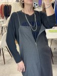 画像1: ●ご予約ポイント対象●期間限定掲載●【7/14 LIVEご紹介アイテム】大人シルエットピンストジャンパースカート＜予約/9-10＞ (1)