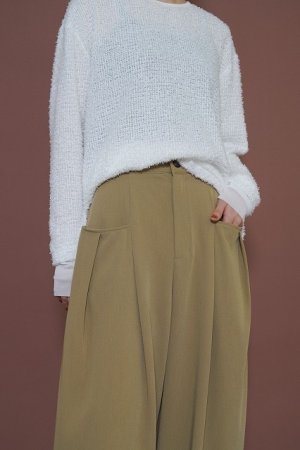 画像4: ●ご予約ポイント対象●期間限定掲載●【7/27  LIVEご紹介アイテム】Wタックストレッチワイドパンツ＜予約/10-11＞