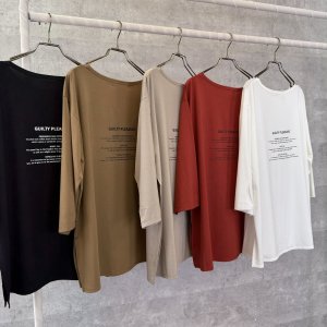 画像1: ●生産枠限り●晩夏〜秋に使える展示会シリーズ●【7/28 LIVEご紹介アイテム】接触冷感◎とろとろバックロゴ八部袖T