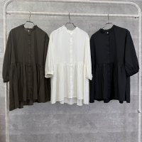 ●生産枠限り●晩夏〜秋に使える展示会シリーズ●【7/28 LIVEご紹介アイテム】形状記憶素材!羽織にも使えるレイヤードトップス