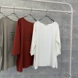 画像4: ●生産枠限り●晩夏〜秋に使える展示会シリーズ●【7/28 LIVEご紹介アイテム】接触冷感◎とろとろバックロゴ八部袖T (4)