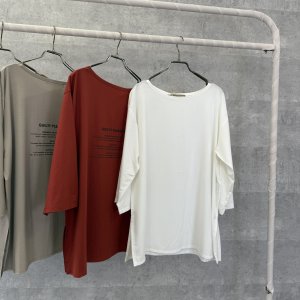 画像4: ●生産枠限り●晩夏〜秋に使える展示会シリーズ●【7/28 LIVEご紹介アイテム】接触冷感◎とろとろバックロゴ八部袖T