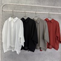 ●生産枠限り●晩夏〜秋に使える展示会シリーズ●【7/28 LIVEご紹介アイテム】さらさら涼しい素材ショートレングスシャツ