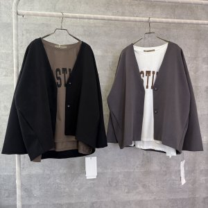 画像1: ●期間限定●ご予約ポイント対象●【7/28 LIVEご紹介アイテム】ノーカラードルマンジャケット（予約/9）