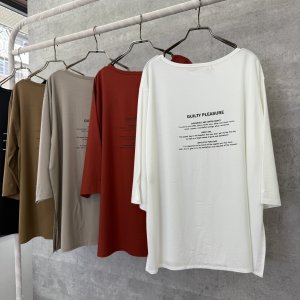 画像3: ●生産枠限り●晩夏〜秋に使える展示会シリーズ●【7/28 LIVEご紹介アイテム】接触冷感◎とろとろバックロゴ八部袖T