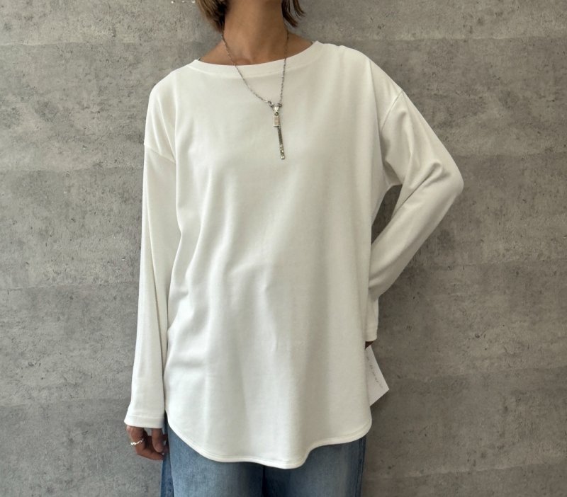 画像1: 過去1ロンTシリーズ●【10/23 LIVEご紹介アイテム】冬の必須アイテム●伸びーる裏起毛トップス●過去1ロンT●お餅ロンT【ゆったりシルエットのオーバーTタイプ】 (1)