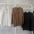 画像1: ●期間限定掲載●数量限定●【8/4 LIVEご紹介アイテム】刺繍ロゴシア―シャツ（ロゴ有りorロゴ無し選択可）（予約/8） (1)