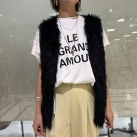 ●生産枠限り●ご予約ポイント対象●期間限定掲載●【8/7LIVEご紹介アイテム】ニットドッキングファーベスト（予約/10-11）
